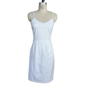 Objects Without Meaning White Midi Denim Dress Size Medium